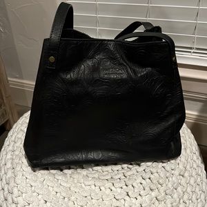 American Leather Co. Tooled Leather Bag